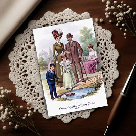 1898 Vintage Outdoor Fashion Postkarte