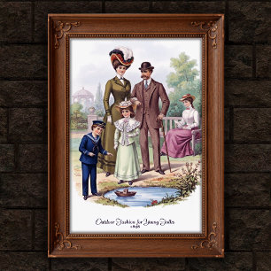 1898 Vintage Outdoor Mode Wandposter Poster
