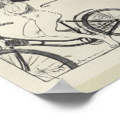 1898 Vintages Bicycle Woman Ad Art Poster (Ecke)