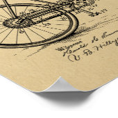 1898 Vintages Fahrraddesign Patentschrift Art Prin Poster (Ecke)