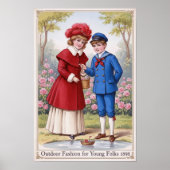 1898 Vintages Outdoor Fashion Wall Poster (Vorne)
