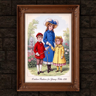 1898 Vintages Outdoor Fashion Wall Poster