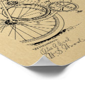 1899 Biketoilette Kunst Zeichnend Druck Poster (Ecke)