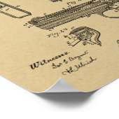 1899 Bräunende Schusswaffenpatentkunst Zeichnend P Poster (Ecke)