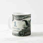 1899 ein silbernes Zertifikat Dollar US Kaffeetasse (Vorderseite Links)