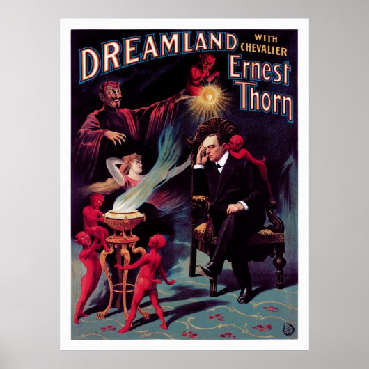 1899 Ernest Thorn Vintag Magician Poster wiederher (Vorne)