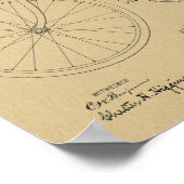 1899 Fahrradbremse Patentkunst Zeichnend Druck Poster (Ecke)