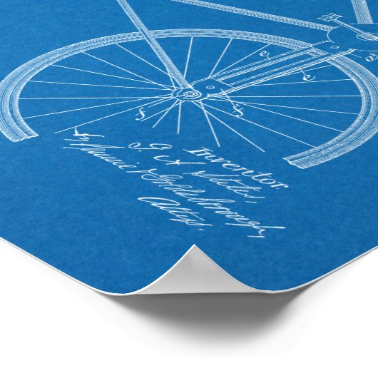 1899 Fahrradgetriebekunst Zeichnend Print Poster (Ecke)