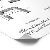 1899 Militärradpatent Art Zeichnend Print Poster (Ecke)