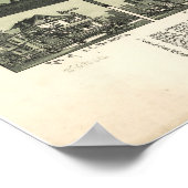 1899 Moundsville, WV Bird's Eye View Panoramablick Poster (Ecke)