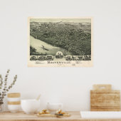 1899 Moundsville, WV Bird's Eye View Panoramablick Poster (Küche)