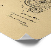 1899 Vintages Fahrrad 3 Gebrauchte Kunst drucken Poster (Ecke)