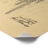 1899 Vintages Fahrradboot Patent Art Printwerbung Poster (Ecke)