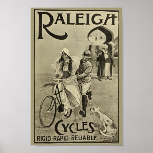 1899 Vintages Raleigh Cycles AD Art Poster (Vorne)