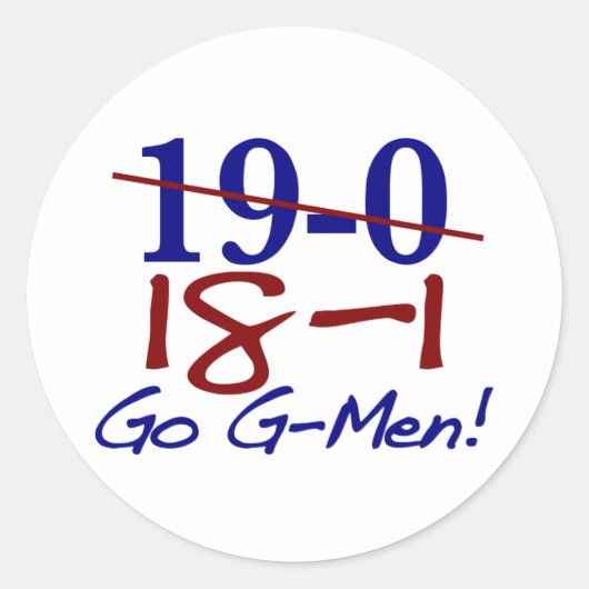 18-1 Go G-Men Runder Aufkleber (Vorderseite)
