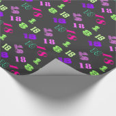 18. achtzehnter Geburtstag personifizieren Alter Geschenkpapier (Ecke)