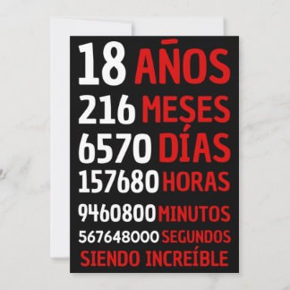 18 AÑOS SIENDO: REGALO DE CUMPLEAÑOS IN EINLADUNG