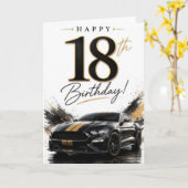 18. Autothemen-Geburtstag Karte (Gelbe Blume)