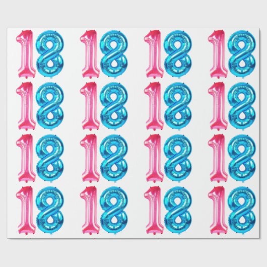 18 Balloons Umschlagpapier Geschenkpapier (Flach)