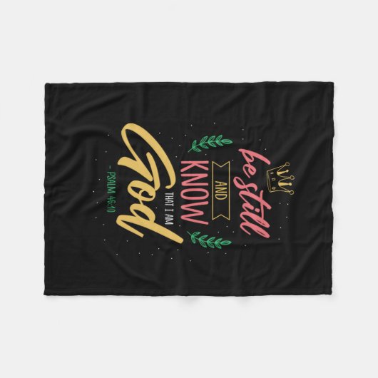 18.Be Still And Know That I am God Fleecedecke (Vorderseite (Horizontal))