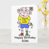 18. BIRTHDAY CARD MALE KARTE (Gelbe Blume)