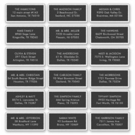 18 Black Guest Name Name Address Shipping Aufkleber