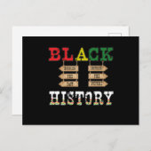 18 Black History Month African American Black Prid Einladungspostkarte (Vorne/Hinten)