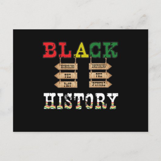 18 Black History Month African American Black Prid Einladungspostkarte (Vorderseite)