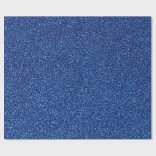 18 Blauer Glitzer Print Geschenkpapier (Flach)