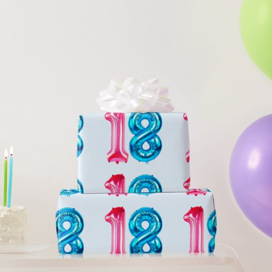 18 blaues Umschlagpapier Geschenkpapier (Partygeschenke)
