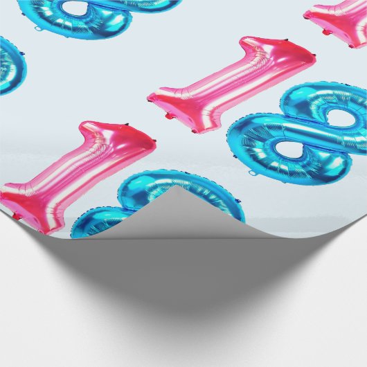 18 blaues Umschlagpapier Geschenkpapier (Ecke)