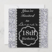 18. BLING Geburtstagsparty Einladung (Vorderseite)