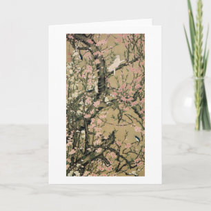 18. blüht 桃花小禽図, 若冲 Pfirsich u. kleine Vögel, Karte