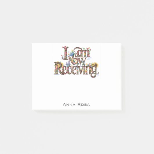 *~* 18 Blumenmuster Ich erhalte JETZT AP85 Manifes Post-it Klebezettel (Vorderseite)