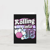 18 Bowling 18. Geburtstag Karte (Vorderseite)