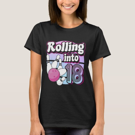 18 Bowling 18. Geburtstag T-Shirt (Vorderseite)