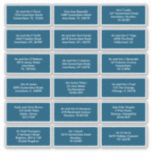 18 Einzeladressen des Empfängers Türkis Aufkleber (Vorderseite)