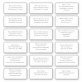 18 Einzeladressen für den Namen eines Hochzeitgäst Aufkleber (Vorderseite)