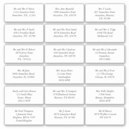 18 Einzelname Anschrift Wedding Guest Italic Aufkleber