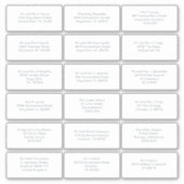 18 Einzelname Anschrift Wedding Guest Simple Aufkleber (Vorderseite)