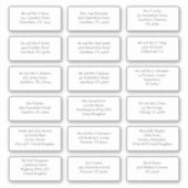 18 Empfänger Name des Hochzeitgästen Adressen Seri Aufkleber (Vorderseite)