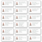 18 Empfängername Anschrift Reindeer Weihnachten Aufkleber (Vorderseite)