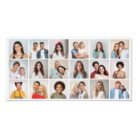 18 Erweiterung des Fotos "Collage Editable Color" Fotodruck (Vorne)