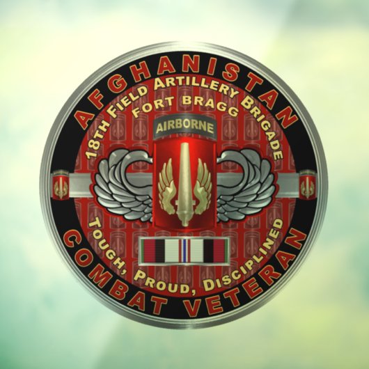 18. Feldartillerie Brigade Afghanistan Veteran Fensteraufkleber (Blatt 3)
