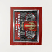 18. Feldartilleriebrigade (IM FLUGZEUG) Wandteppich (Vorderseite)