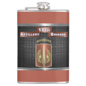 18. Field Artillery Brigade Im Flugzeug Flachmann (Vorderseite)