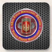 18. Field Artillery Brigade Im Flugzeug Getränkeuntersetzer (Vorderseite)