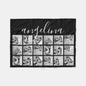 18 Foto Collage - CAN bearbeiten schwarz - Skriptn Fleecedecke (Vorderseite (Horizontal))