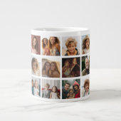 18 Foto Collage Grid - Familie und Freundschaft Ga Jumbo-Tasse (Vorderseite)