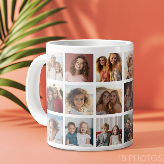 18 Foto Collage Grid - Familie und Freundschaft Ga Jumbo-Tasse